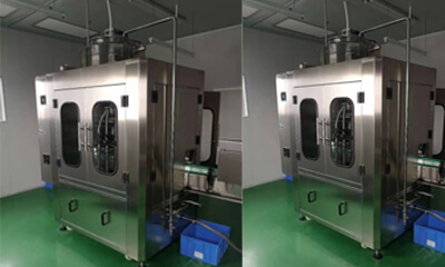 Atmospheric pressure liquid filling machine operation method