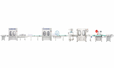 酒类洗瓶烘干灌装旋盖打码贴标生产线